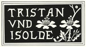 从Aubrey Beardsley的副本“Tristan Und Isolde”的封面设计 作者 奥布里·比尔兹利