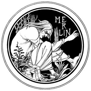梅林，1893-94赛季托马斯马洛里爵士的“Le Morte d&39;Arthur”插图