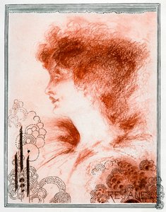 女人的画像，1898年。 作者 奥布里·比尔兹利