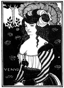 女人的画像，1898年。 作者 奥布里·比尔兹利