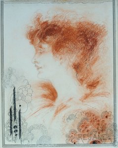 里贾纳（Rejane），1894年 作者 奥布里·比尔兹利