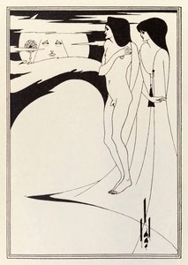 "女人与月亮" 作者 奥布里·比尔兹利