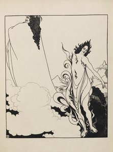 莱茵河畔的第四幅图画，出自一本包含 50 幅图画的画册 作者 奥布里·比尔兹利