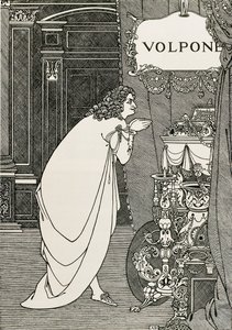 本·约翰逊 (Ben Johnson) 所著的 Volpone 或狐狸 (1609) 的扉页 作者 奥布里·比尔兹利