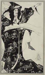 维吉尔的巫师，c.1893 作者 奥布里·比尔兹利