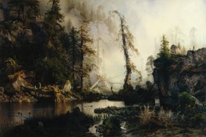 黑湖（布面油画）