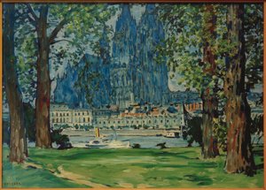 科隆大教堂与道依茨维泽 作者 奥古斯特·杜塞尔