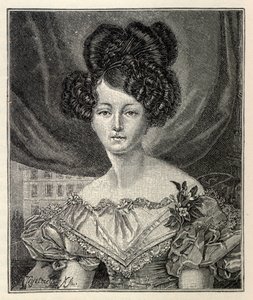 萨克森-魏玛-艾森纳赫的奥古斯塔作为普鲁士的公主，1829年。 作者 August Heinrich Ferdinand Tegetmeyer