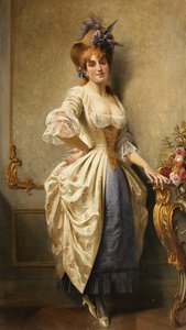 年轻的美女，1884年 作者 奥古斯特努普