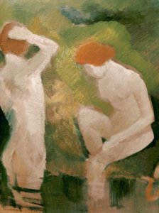 绿坡上的泳客 作者 奥古斯特·马克