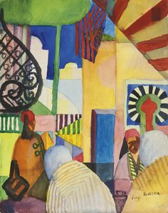 在集市上 作者 August Macke