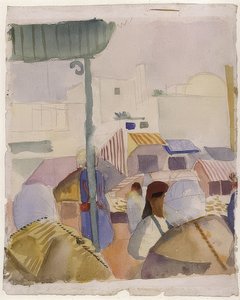 突尼斯市场（II）。 1914年 作者 奥古斯特·马克