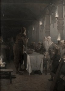 弗里希奥夫的传奇：弗里希奥夫在环王宫，1880年代。 作者 奥古斯特·马尔姆斯特伦