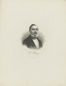 钢琴家和作曲家Diederich Krug的肖像1821-1880年，c。 1850年。 作者 August Weger