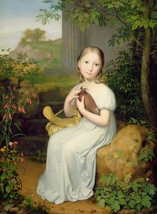 伯爵夫人露易丝·博斯作为一个孩子的肖像，1820年