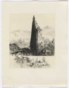 弗雷德里克-米斯特拉尔Frédéric Mistral 的 Mémoires et Recits：风景中的塔楼/人与死亡的游戏（插在第 200 页之后）