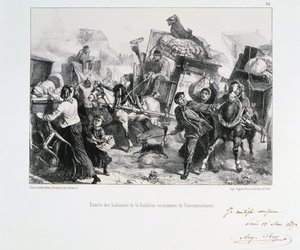 在普鲁士人围攻巴黎之前，郊区居民到达巴黎，1870年，1872年