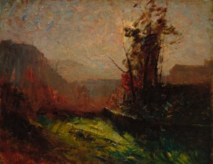 克雷米厄，《从沙约内特看》，约 1867-72 年（木板油画）