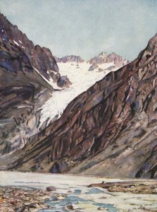 法国：白冰川佩尔沃山（彩色石版画） 作者 奥古斯特·杰拉丁（Auguste Gerardin）