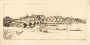 昂热--全景图 (Angers - Vue panoramique) 作者 奥古斯特·勒佩雷（Auguste Lepere）