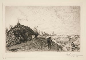 旺代沼泽小径（圣让德蒙）（Chemin au marais venden）（圣让德蒙沼泽小径） 作者 奥古斯特·勒佩雷（Auguste Lepere）