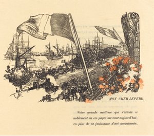 献词页，1900年出版。 作者 奥古斯特·勒佩雷（Auguste Lepere）