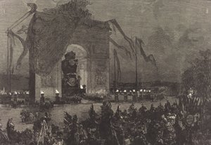 维克多-雨果的葬礼。守夜人》，1885年。