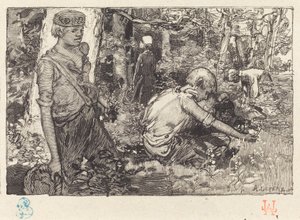 聚集五月的百合花 作者 奥古斯特·勒佩雷（Auguste Lepere）