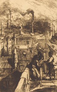 Gobelins区 Le quartier des Gobelins, 1893. 作者 奥古斯特·勒佩雷（Auguste Lepere）