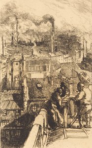 Gobelins区 Le quartier des Gobelins, 1893. 作者 奥古斯特·勒佩雷（Auguste Lepere）