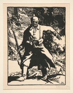 普鲁士士兵》，选自《1914 年战争》，第一辑，第 10 号 作者 奥古斯特·勒佩雷（Auguste Lepere）