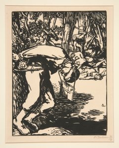Les Francs-Tireurs（神枪手），选自《1914 年的战争》，第一辑，第 11 号。 作者 奥古斯特·勒佩雷（Auguste Lepere）