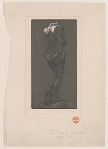 裸体雕像，从后面看，约1902年。