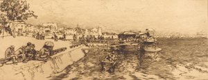 Bercy Embarcadere的码头，Quai de Bercy，1891年。 作者 奥古斯特·勒佩雷（Auguste Lepere）