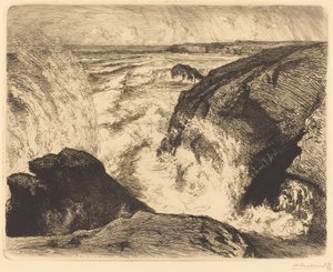 春潮，锡安的岩石 (Grande maree, rochers de Sion, Vendee)