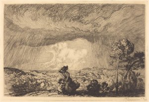 旺代沙丘上的风暴 作者 奥古斯特·勒佩雷（Auguste Lepere）