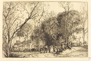 圣马丁的夏天，过去的婚礼 作者 奥古斯特·勒佩雷（Auguste Lepere）