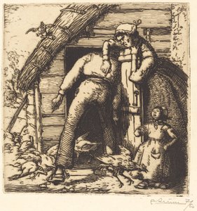 旺地的Poulterer（Le Poulailler，旺地）。 作者 奥古斯特·勒佩雷（Auguste Lepere）