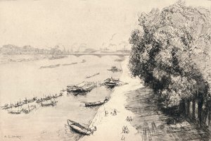塞纳河，国家桥，1915年 作者 奥古斯特·路易斯·勒佩尔