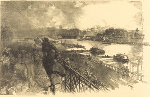1888年，奥斯特利茨桥附近的塞纳河。