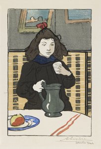 投手的年轻女孩，1890年 作者 奥古斯特·路易斯·勒佩尔
