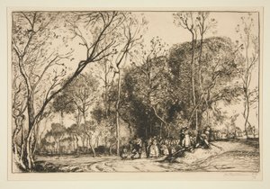 圣马丁的夏天，过去的婚礼》（Saint-Martin, la noce qui passe） 作者 奥古斯特·勒佩雷（Auguste Lepere）