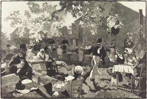 莫东森林中的布吕耶尔歌舞厅（Cabaret du Coq de Bruyère）。 作者 丹尼尔·维尔格之后的奥古斯特·莱佩尔
