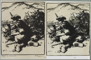 阿尔宾斯（Alpins）埋伏，1914年。 作者 奥古斯特·路易斯·勒佩尔