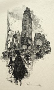 1890年，月球街的角落。 作者 奥古斯特·路易斯·勒佩尔