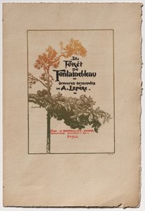 枫丹白露森林："枫丹白露森林"（La Forêt de Fontainebleau）广告 作者 A. Desmoulins，发表于 Revue Illustrée