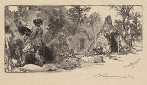 枫丹白露森林：煤炭工人 作者 A. Desmoulins，发表于 Revue Illustrée