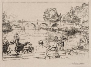 1912年在Pont Marie的LAbreuvoir。 作者 奥古斯特·路易斯·勒佩尔