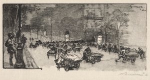 林荫大道（Le Boulevard），位于蒙马特浮堡（Fauborg Montmartre）拐角处 作者 奥古斯特·路易斯·勒佩尔