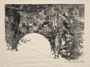 画家，1890年。 作者 奥古斯特·路易斯·勒佩尔